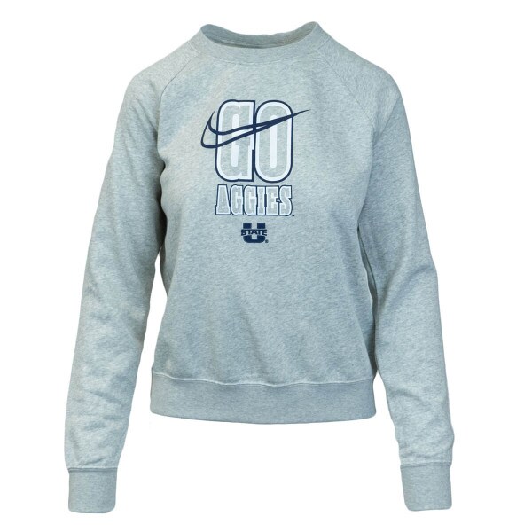 Nike Go Aggies U-State Crew Sweatshirt Heathered Gray
